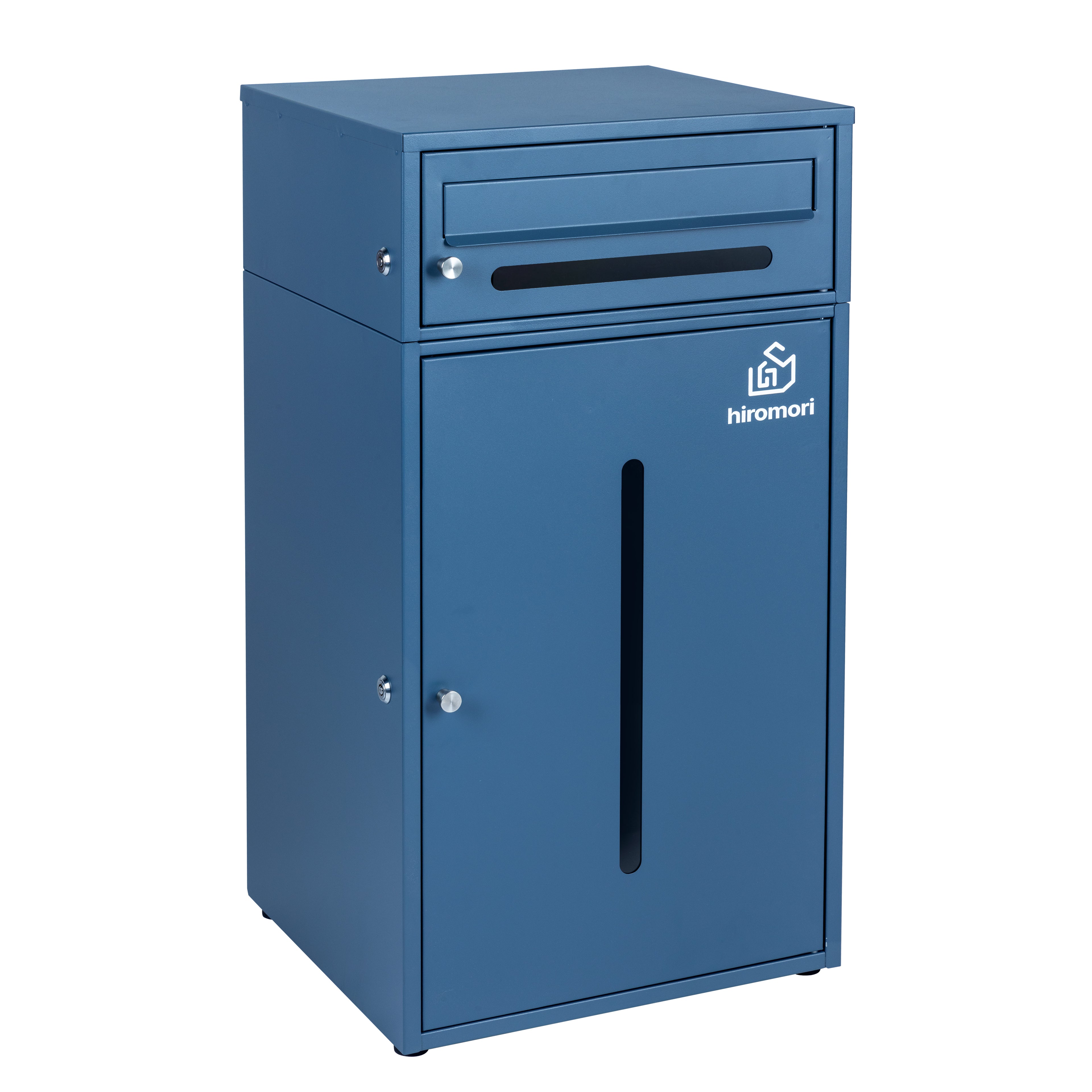 HR002 ポスト一体型宅配ボックス 二段式 96L大容量   防水・防錆・キャスターロック付き｜屋外対応